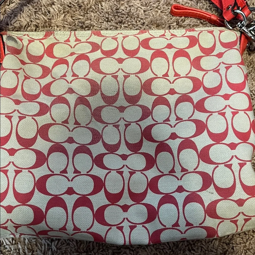 Coach Red and Cream Crossbody Bag - Picture 5 of 8